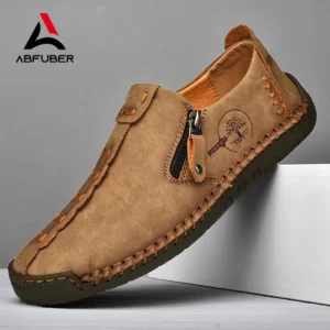 Casual Leather Slip-On Loafers