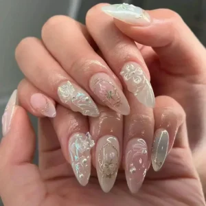 Butterfly Ballet Pink Almond Press-On Nails