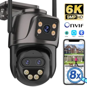 6K Triple-Lens WiFi Security Camera