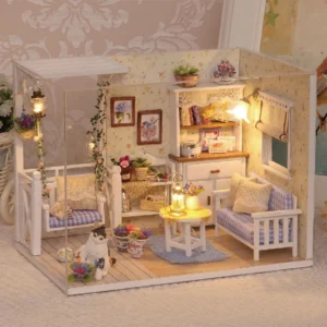 Mini Wooden Dollhouse Kit