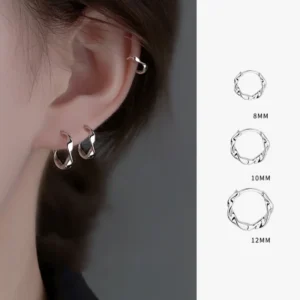 Geometric Mobius Hoop Earrings