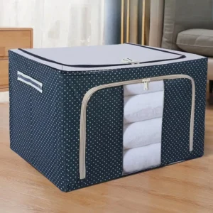 Foldable Storage Box with Zipper Closure