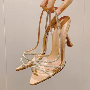 Rhinestone Slingback Heels