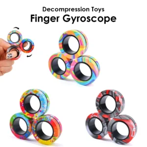 Magnetic Fidget Spinner Rings Set