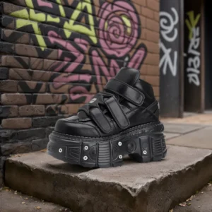 Punk Style Lace-Up Platform Boots