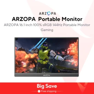 ARZOPA Portable 16.1 144Hz Gaming Monitor