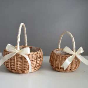 Handwoven Rattan Wedding Basket