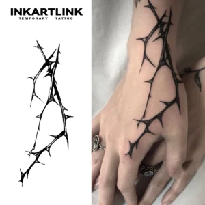 Waterproof Long Thorns Tattoo