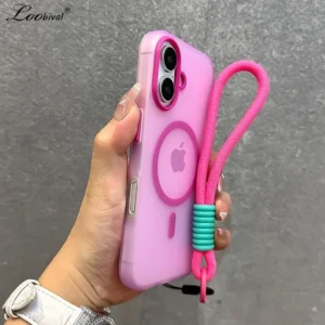 MagSafe Candy Color Lanyard Case