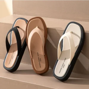 Classic Black/White Platform Flip Flops