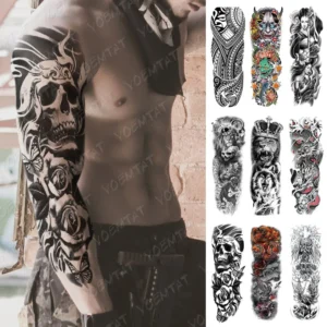 Waterproof Full Arm Sleeve Temporary Tattoo