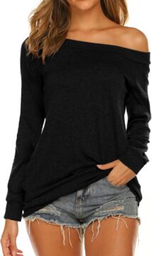 Off Shoulder Black Blouse