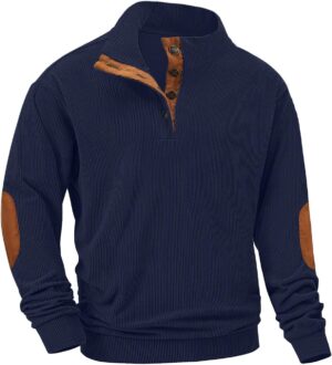 Corduroy Button-Down Sweatshirt