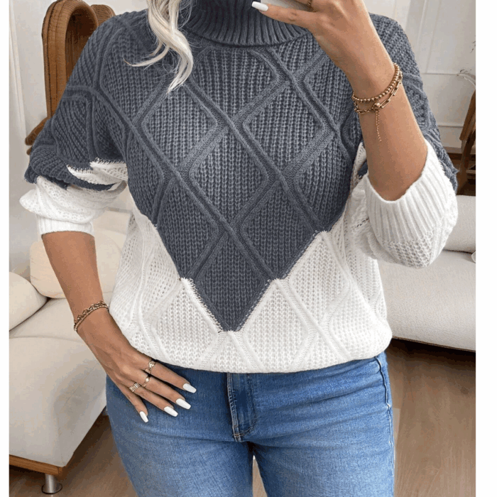 Elenzga Plus Size Color Block