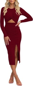 Cutout Twist Midi Dress