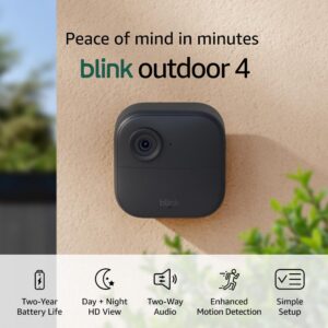 Blink Outdoor 4 – Wireless smart security camera, two-year battery life, two-way talk. Required Sync Module not included – Add-on camera Camera (2-year battery life) Add-on Camera